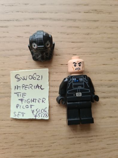 lego sw0621 imperial tie fighter pilot, set star wars 75106, 75128, 75082