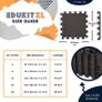 Gym Foam Mat; 24 Pieces; 30.5 x 30.5cm; Black; Non-Slip Interlocking Puzzle Floor Tiles for Home, Exercising, Garage (FREE POSTAGE) Image 2