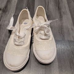 Girls White Communion Sparkle runners