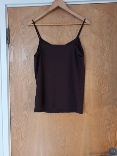 Dunnes Stores Brown Ruched Vest.  S. 20.  B.N.W.T.