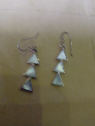silver drop earrings