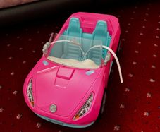 Barbie Pink Convertible Car Two Seater