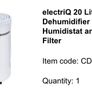 electriQ Essential 20L Quiet Anti Bacterial Laundry Dehumidifier, within Humidistat and Carbon Filter. Image 4