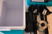 Camping Set - EDA Cooler Box + Portable Fire Pit + Gas Stove + Pot