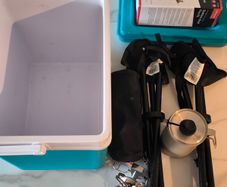 Camping Set - EDA Cooler Box + Portable Fire Pit + Gas Stove + Pot