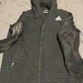 adidas Mens Run Jacket Hooded Full Zip All Weather Running Coat Top Adidas Sportswear Mens Full Zip Hoodie Black Top jacket size xl Image 2