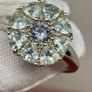 Sterling silver ring with Tanzanite & Aquamarine Image 3