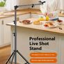 Tripod Stand Adjustable 70-Inch Carbon Steel with Telescopic Arm & Phone Holder - 20722 Image 3