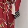 dress Bnwt Zara burgundy scarf print shirt dress with side slits small Image 6