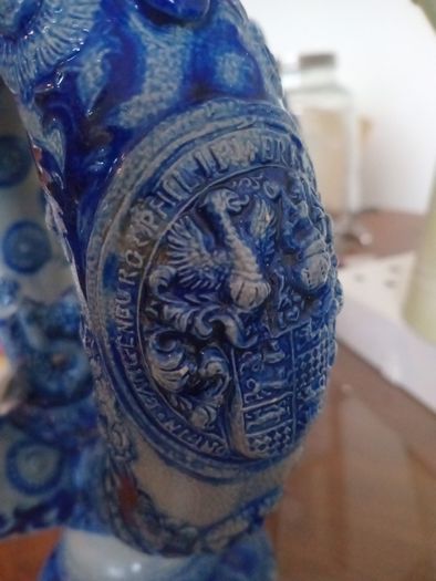 Antique German Westerwald Salt Glazed Ewer.