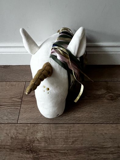 Unicorn plush wall mount