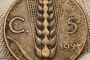 Italy 1921 5 Centimes Coin