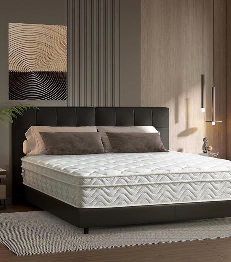 King Size Hybrid Mattress, 10.2 Inch with Breathable Foam and Pocket Spring, Medium Firm, 150x200x26cm