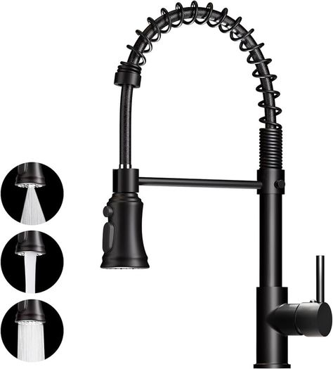 NEW SALE | Kitchen Tap, Kitchen Sink Mixer Tap with 360 Degree Swivel Pull Down Sprayer