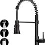 NEW SALE | Kitchen Tap, Kitchen Sink Mixer Tap with 360 Degree Swivel Pull Down Sprayer Image 2