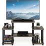 NEW SALE | Turn-N-Tube No Tools Entertainment Center, TV Unit, TV Stands, French Oak/Black, 105.4 (W) x 58 (H) x 29.5 (D) cm Image 5