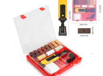 Laminate Repairing Kit Wax System Floor Worktop Sturdy Casing Chips Scratches Mending Tool Set repair hand tool kit