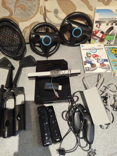 Wii Bundle with Sports, Mario Kart, Steering wheels, Sports accessories