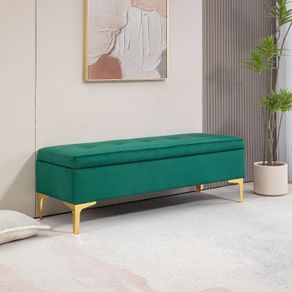 Storage bench, load capacity up to 120 kg, 120 x 44 x 44.5 cm, Green