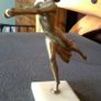 Art deco spelter figure 1920s/30s girl holding ball Image 5