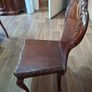 Antique Antique Carved Wooden Hall Chair Dark Mahogany, Image 3