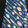 A Pair of Vintage Silk Cutlery/ Kitchen Theme Ties Image 2
