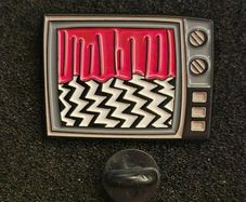 Red room, twin peaks,  pin back badge.