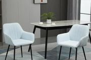 Mid-Century Dining Chair Set of 2, Light Blue