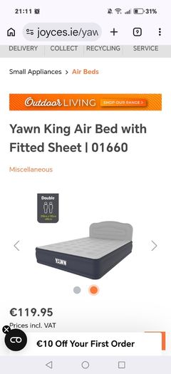 Double height double Airbed