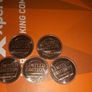 Limited edition Copper Rounds Set Of 5 Image 2