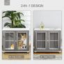Dog Crate Wooden Pet Kennel Cage End Table w/ Lockable Door for Small Medium Dog 85 x 55 x 75 cm Image 5
