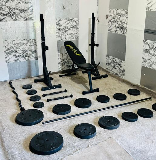 Adjustable Rack Bench Weights Barbell Dumbbells