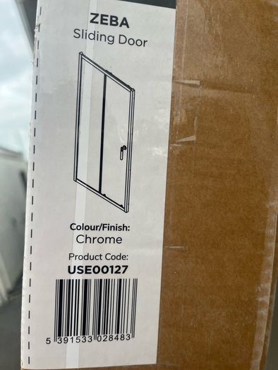 sonas zena shower door 1200mm chrome.