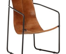 Relaxing Armchair Brown Real Leather