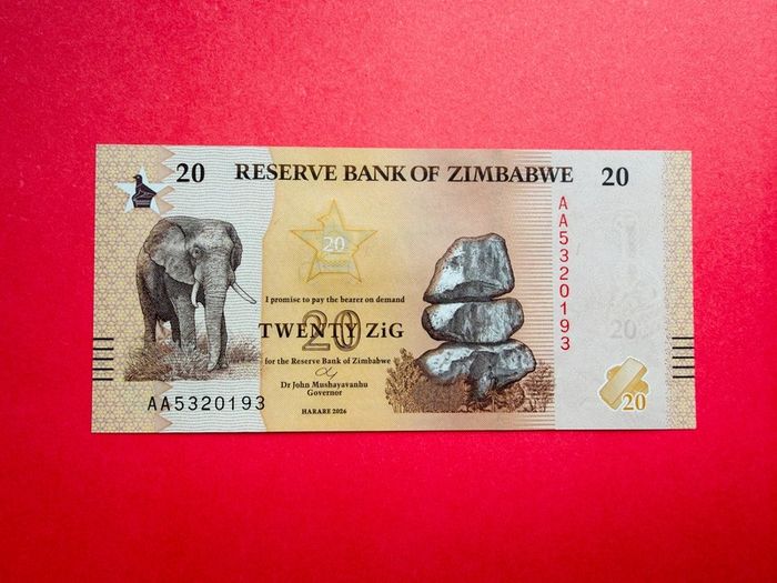 Zimbabwe.  20 Zig  2026   Pick 116   . AA PREFIX ( Uncirculated. )