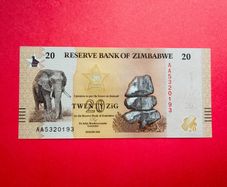Zimbabwe.  20 Zig  2026   Pick 116   . AA PREFIX ( Uncirculated. )