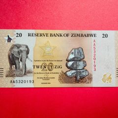 Zimbabwe.  20 Zig  2026   Pick 116   . AA PREFIX ( Uncirculated. )