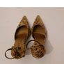 Jinrei Gold Leopard Print Pointed Toe Ankle Strap Heels EU36 UK3 New Boxed  CAN POST Image 3