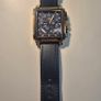 OLEVS men's chronograph watch - black dial and leather strap Image 4