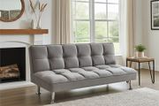 Grey Velvet 3Seater Sofa Bed - Free Delivery