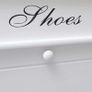 Shoe Cabinet White 50x28x58 cm Paulownia Wood Image 4
