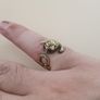 Vintage Gothic Leopard / Panther Animal Wrap Ring with Red Eyes Image 2