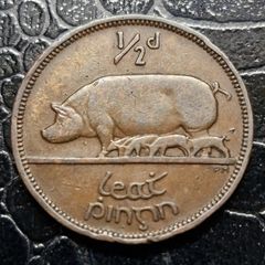 Ireland 1940 key date 1/2 d Half Penny coin