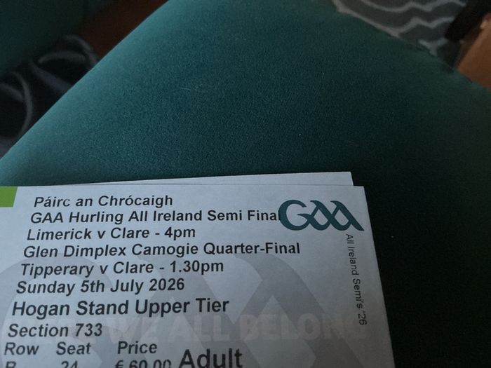 Hurling Semi Final 2 Tickets