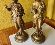 2 French 19th century. Neoclassical Figurines. Made of spelter