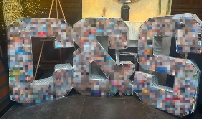 Wedding photo display letters