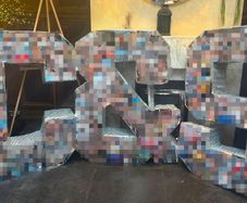 Wedding photo display letters