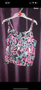 Animal print cropped top