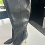 Reiss Black Leather knee high boots Image 3