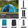 3-4 Man Tent with Porch, Camping Tent for 3 to 4 Persons with Sewn-in Groundsheet, 4000mm Waterproof Family Tent with Bedroom, Lightweight Dome Tent for Outdoor Garden Backpacking Hiking (FREE POSTAGE) Image 3